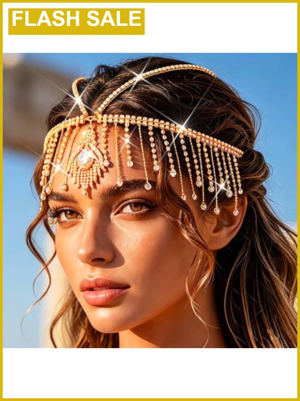 Cleopatra Gold Egyptian Headpiece Bohemian Head Chain Hair Accessories Jewelry
